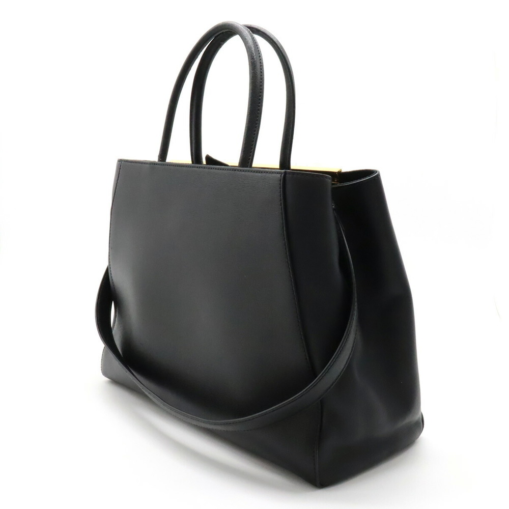 Fendi 2Jours Black Leather Handbag